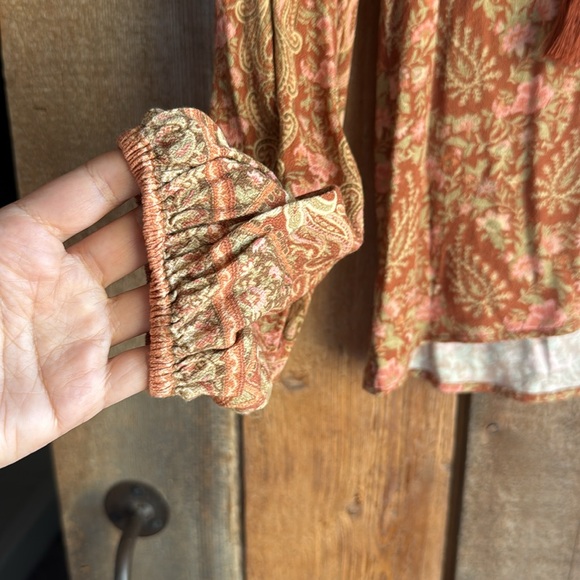 ARNHEM Bohemian Harley blouse in rust rust fall 70s boho blouse - Picture 7 of 10